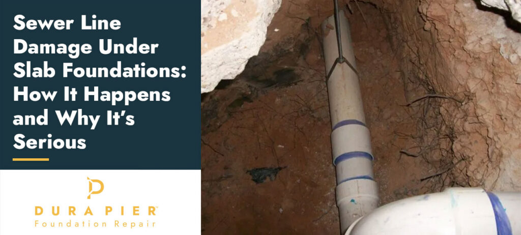 sewer line damage under slab