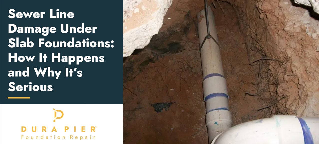 sewer line damage under slab